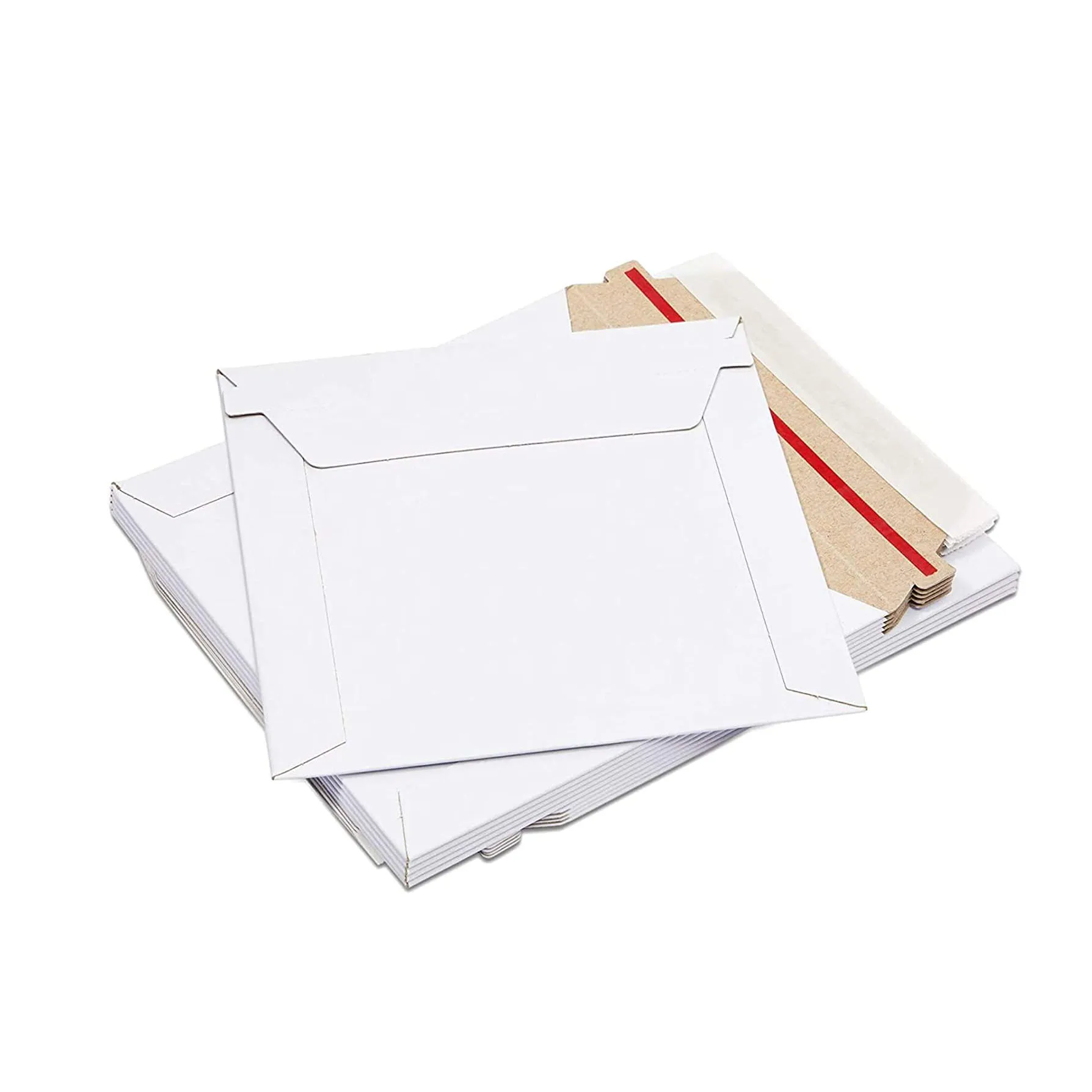 Wholesale Print Custom Fix Flat Rigid Professional Mailing Photos Shipping Documents White Cardboard Envelopes