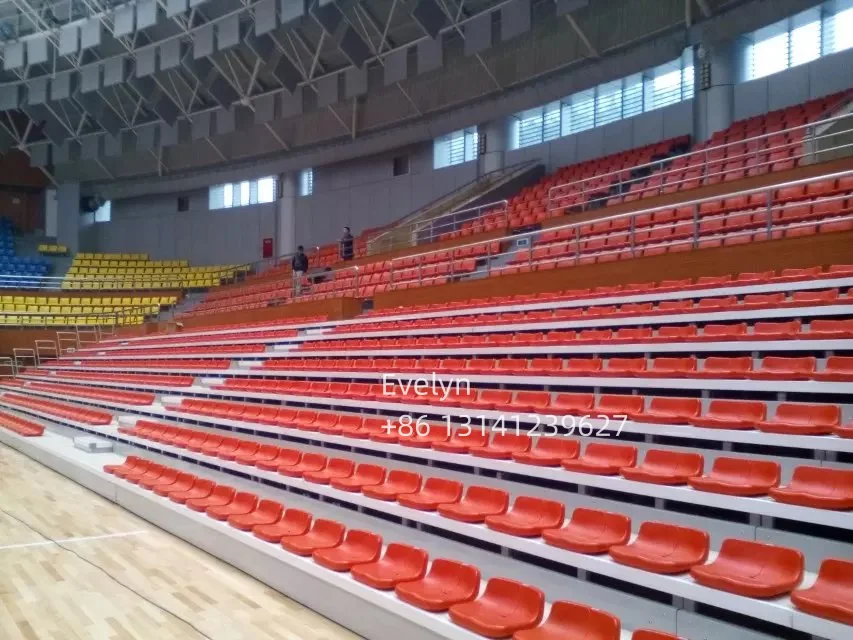 Mobile Bleacher Stadium Seat Soccer Sports Field Retractable Bench For Gym Venue Stadium