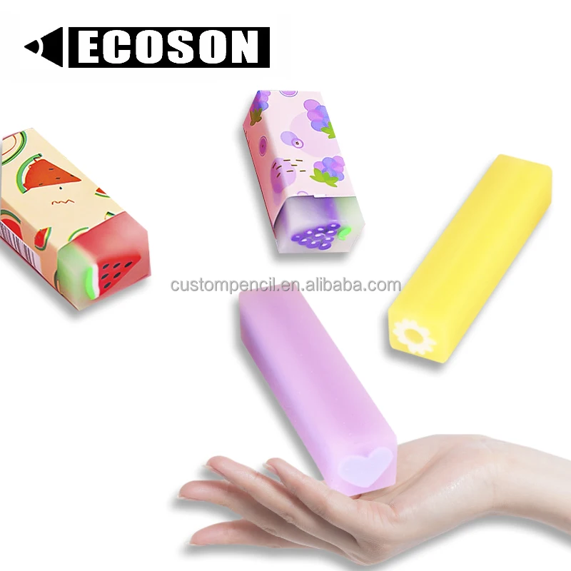 Оптовая продажа, милые ластики с фруктами, прозрачный ароматизированный ластик из ПВХ, школьные принадлежности, канцелярские принадлежности, подарки, ластик для детей