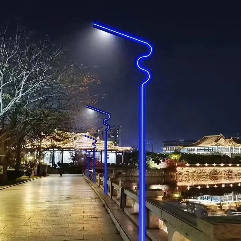 New Outdoor LED Garden Lamps 30W50W60W100W Landscape LED Solar Lawn Light Pathway Garden Lamps