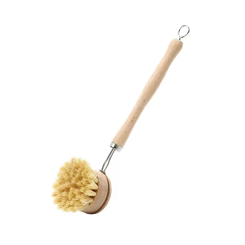 Manufacturer replaceable electric cleaning dish kitchen brushes head handle willy bottle crevice wooden bamboo dishwashing  brus