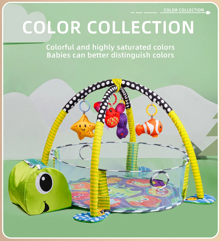 Choice baby playmats blanket infant activity carpet ball pit baby gym mat with hanging ocean balls early education toys games