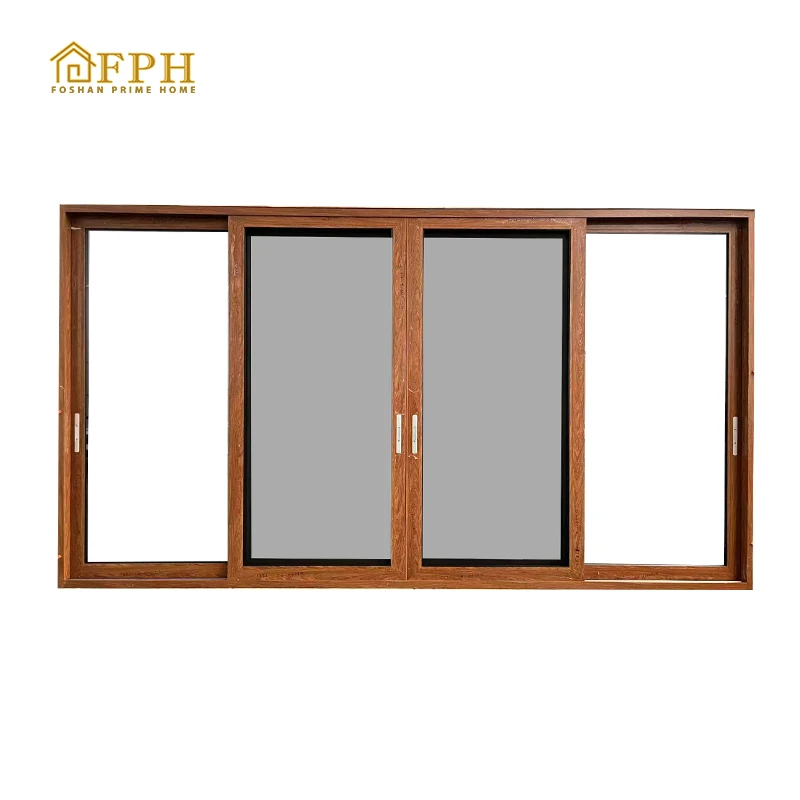 Hurricane Impact Modern Large View Double Glazing Sliding Door Aluminum Profile