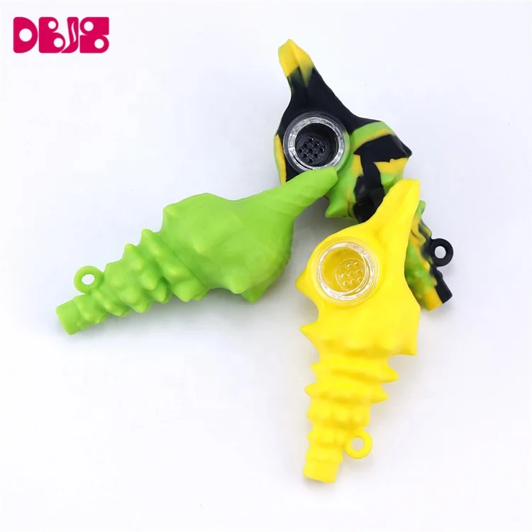 
Wholesale Custom Portable Glass Bowl Conch Silicone Pipes Weed Accessories Crack Tobacco Smoking Pipes for Sale 