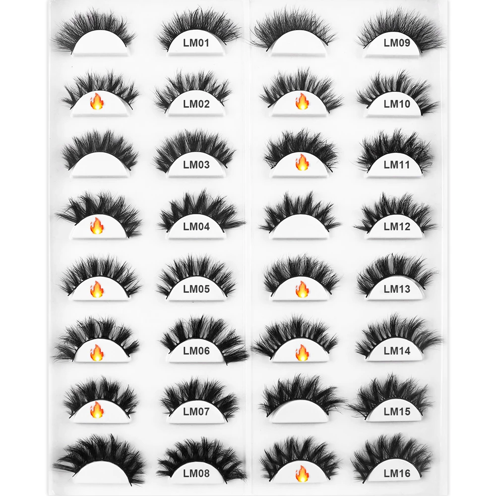 Factory Custom Private Label Faux Mink Eyelashes 3D Silk Fiber 5D Super Fluffy Faux Mink Lashes Synthetic 3D mink fur eyelash