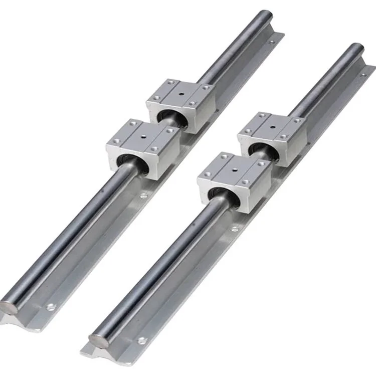 Hot selling SBR12 SBR16 SBR20 SBR25 Aluminium Round Linear Guide Rail Linear Slider Block Bearing Linear Rails