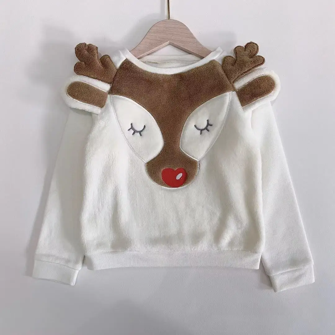 Толстовка с длинным рукавом для девочек с красивой 3D вышивкой