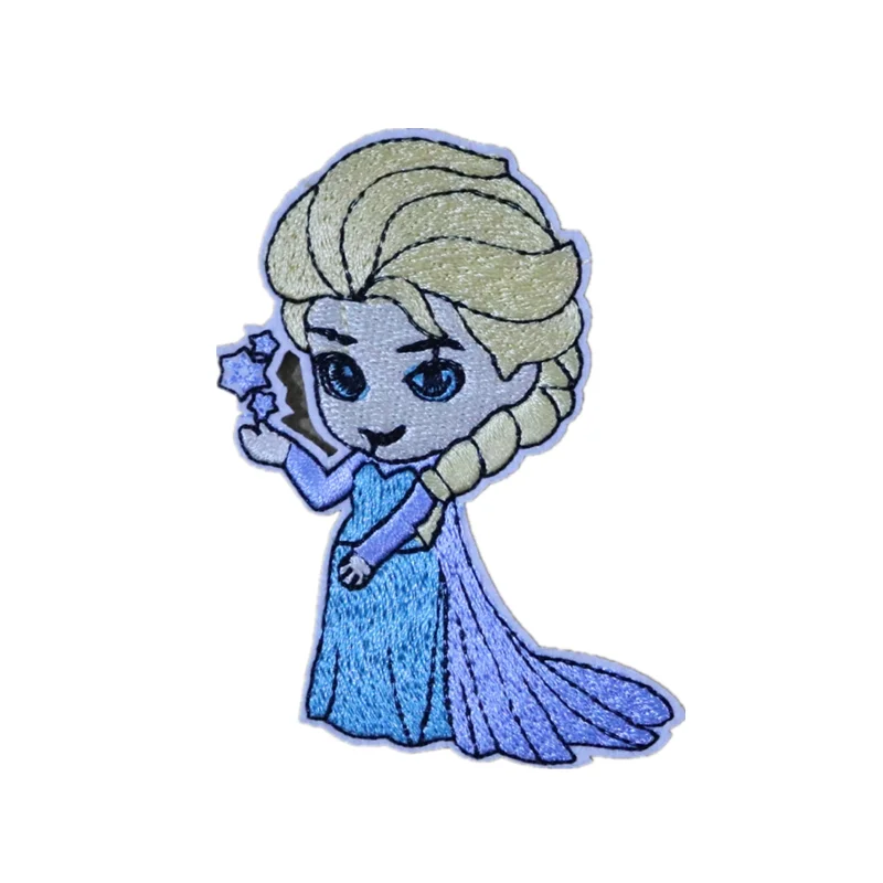 Модные Мультяшные принцессы тканевые наклейки Детские нашивки пользовательская Вышивка Одежда Декоративные нашивки