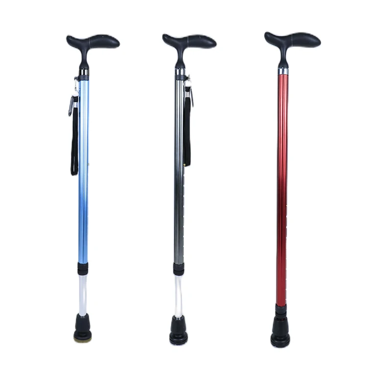 Alpenstock Telescopic Cane Trekking Camping Walking Climbing Hiking Stick Aluminum Alloy Folding Two 10 Speed Plastic OEM ODM