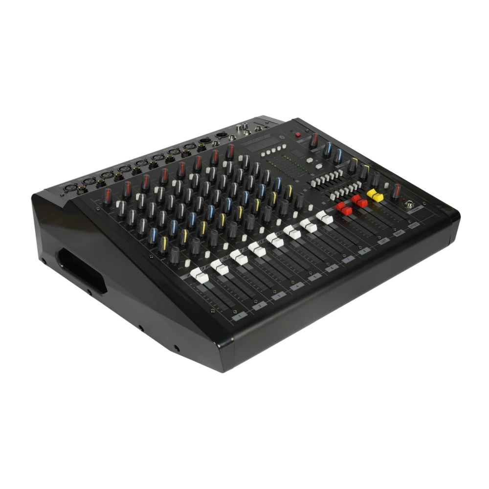 Professional 8-Channel Audio Console Mixer Amplifier with 16DSP USB for DJ Controllers