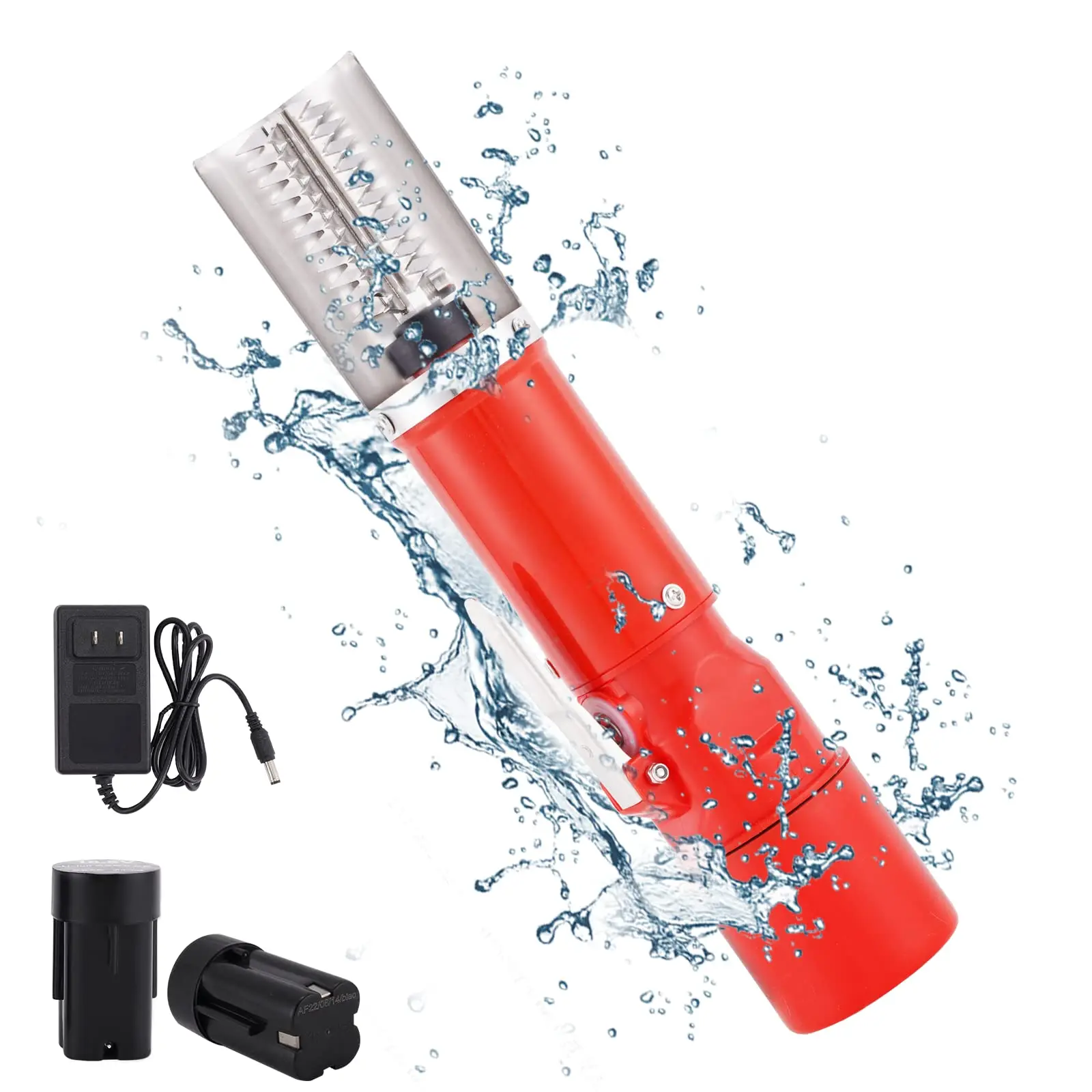 Hand Fish Scaler Battery for 12v Portable Mini Small Cordless Electric Battery Operated Wireless Fish Scaler 18650 NCM 12 Months