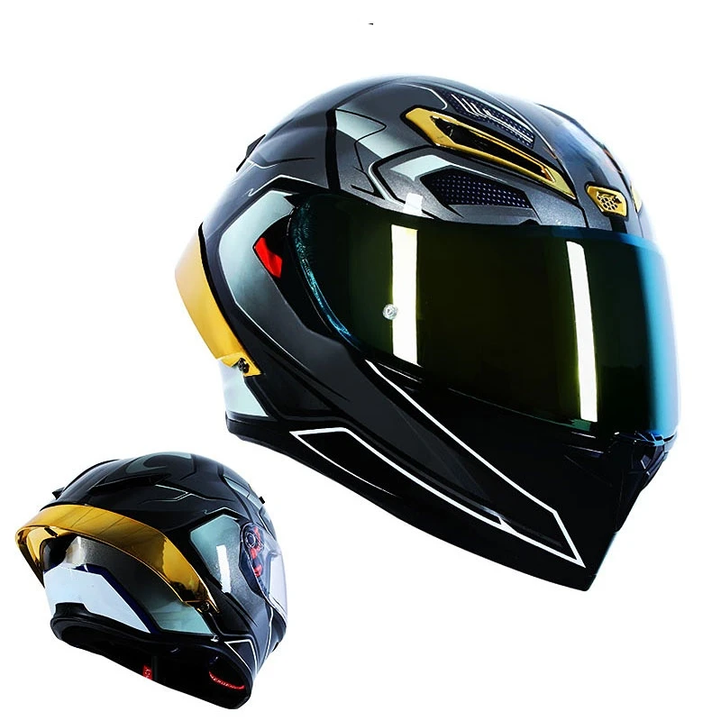 OEM Full Face Motorcycle Helmets Double Visor Casco De Moto With Large Tail Pinlock Motorcycle Helmet motorcycle
