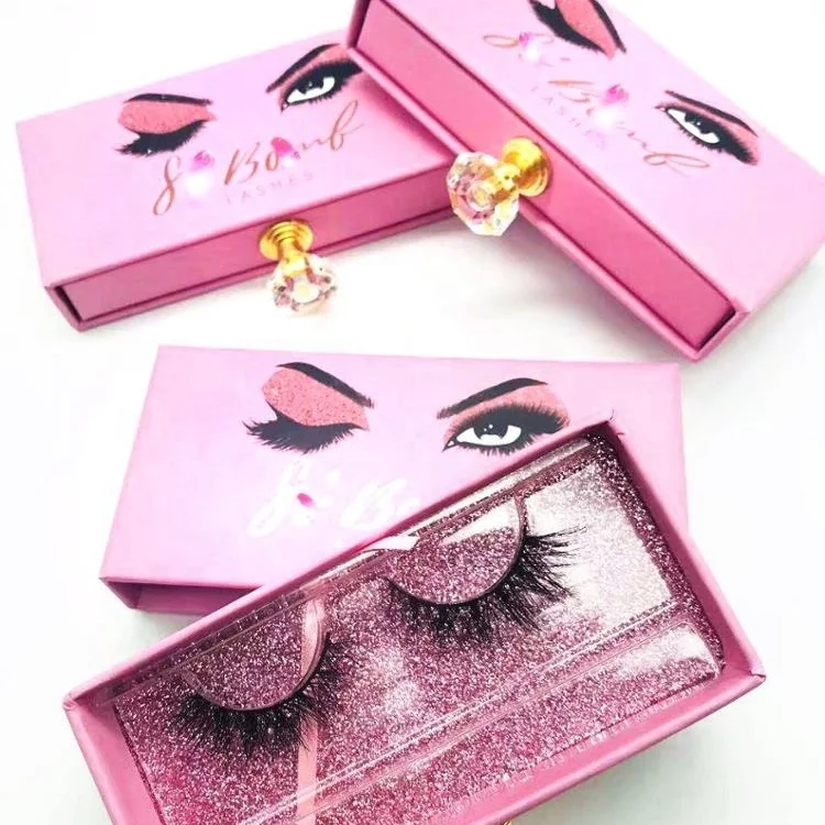 
Private Label free sample Silk Mink Lashes 3D Fiber Custom Packing Box 3D Faux Mink lash natural eyelash wholesale 