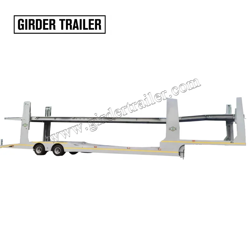 Europe design transport car Vehicle double deck Russia 2 axles 17M 8 seats auto car carrier trailer for sale