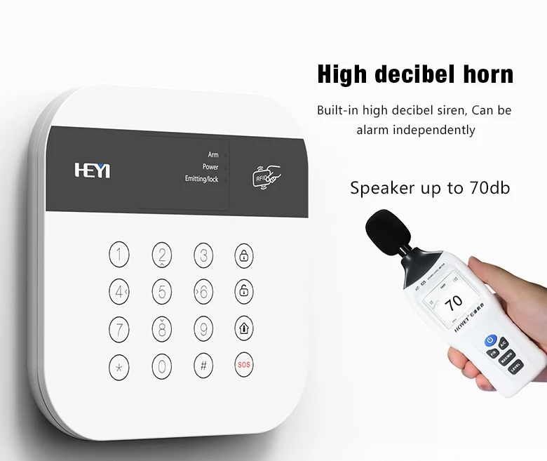 Wireless RFID  Touch keypad smart for Home security alarm control keypad