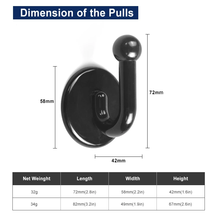 Multi Functions Towel Hanging Individual Hook Black White Suction Towel Hanger Hooks To Stick