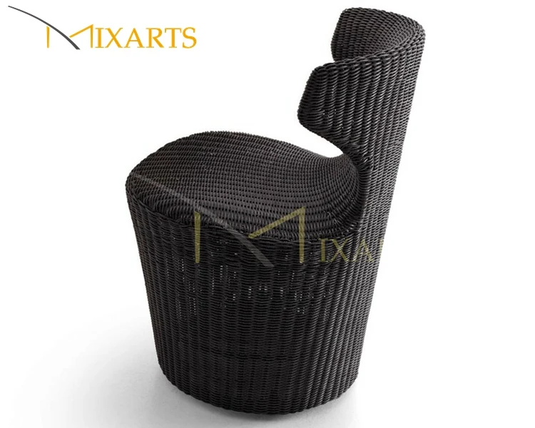 
Patio Restaurant Rattan Wicker Bamboo Armless Coffee Dining Chair 