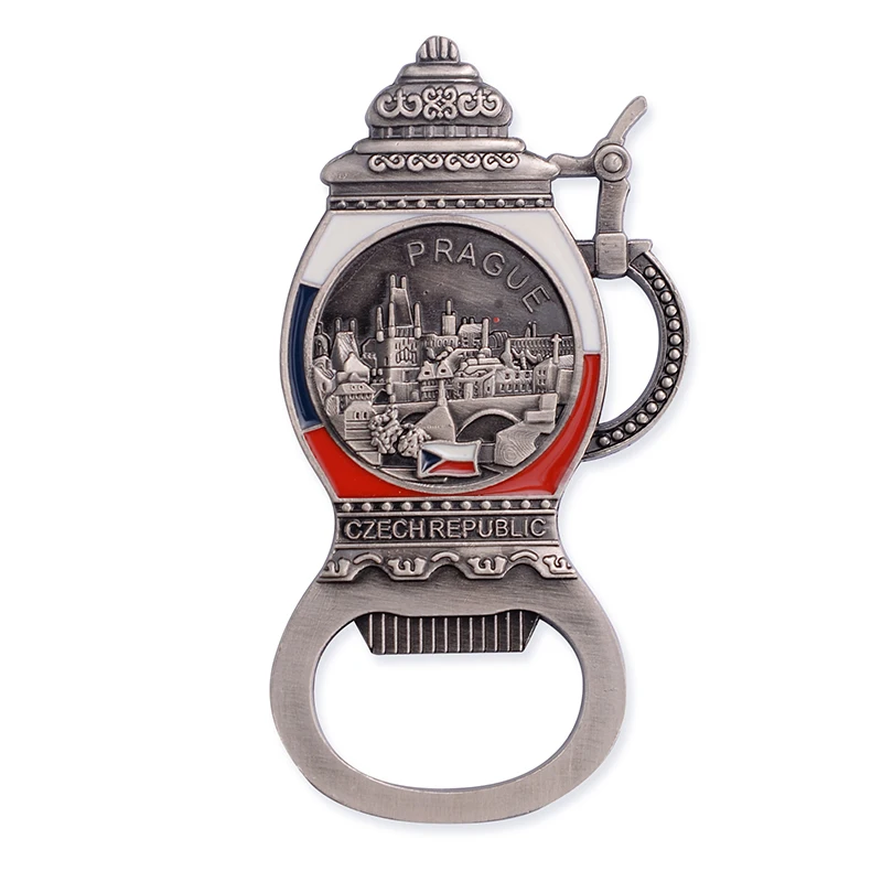Factory Promotional fridge magnets Praha Bottle Opener Magnet Fridge Tourist Souvenir