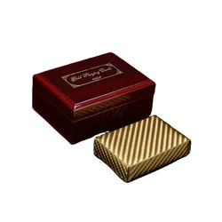 2021 latest Supply English Certificate and red Box Mosaics Gold Foil Poker Plated Gold Cards