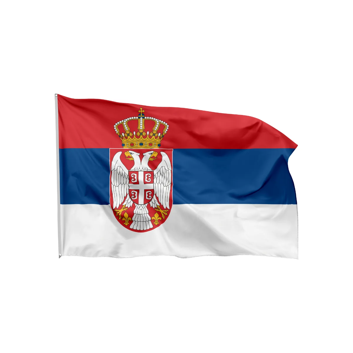 Factory Cheap Price Polyester Serbia Nation Flag Satin Printed Election Event Custom 3x5 FT Big Size Serbia Flag