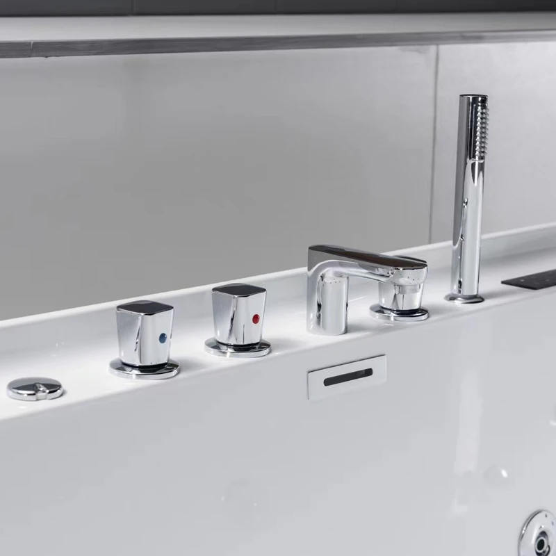 Factory New Italy Designed Modern Bathroom Spa SERIE FIORDO European Trend White Acrylic Massage bathtubs & whirlpools