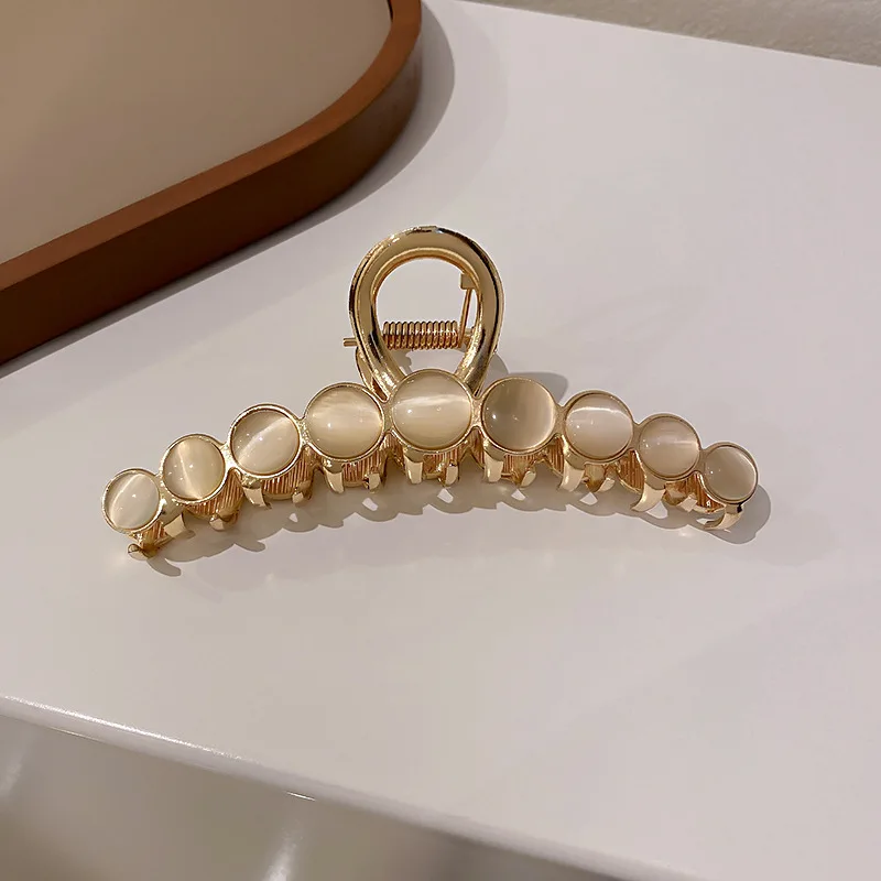 New Arrival Large Hair Claw Clips Custom Design Metal Checkered Hair Claws for Women