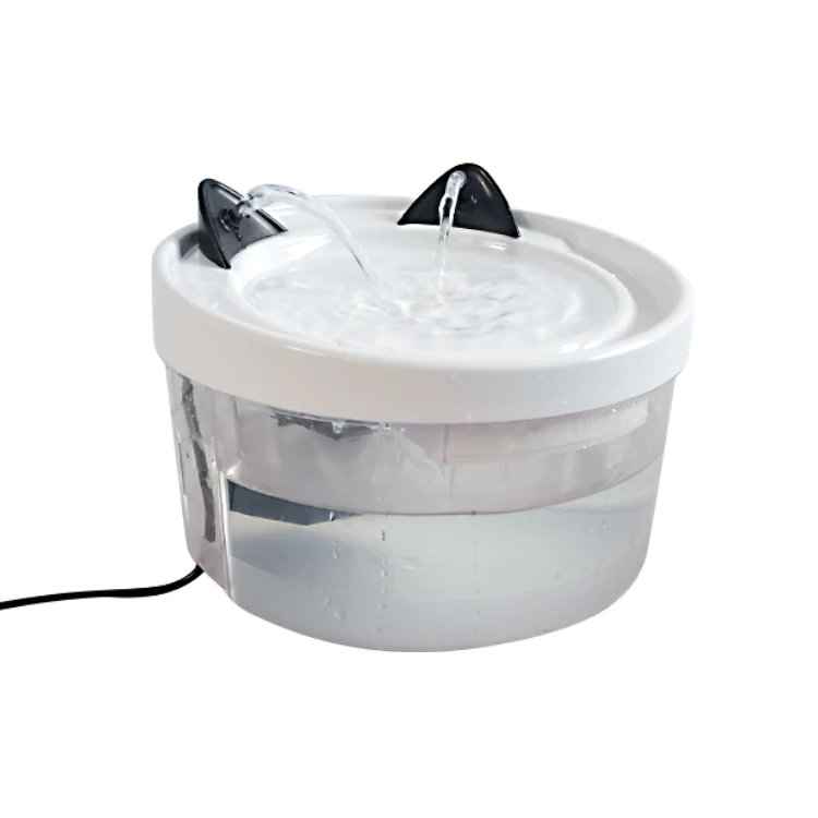 Hot selling cat dog filter water fountain plastic cat feeder water fountain