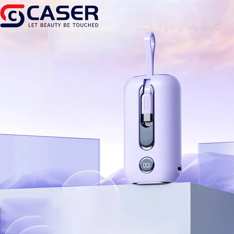 Creativity Portable Mini Powerbanks With Build-in Double Wire The New Listing Large Capacity Super Fast Charging Station