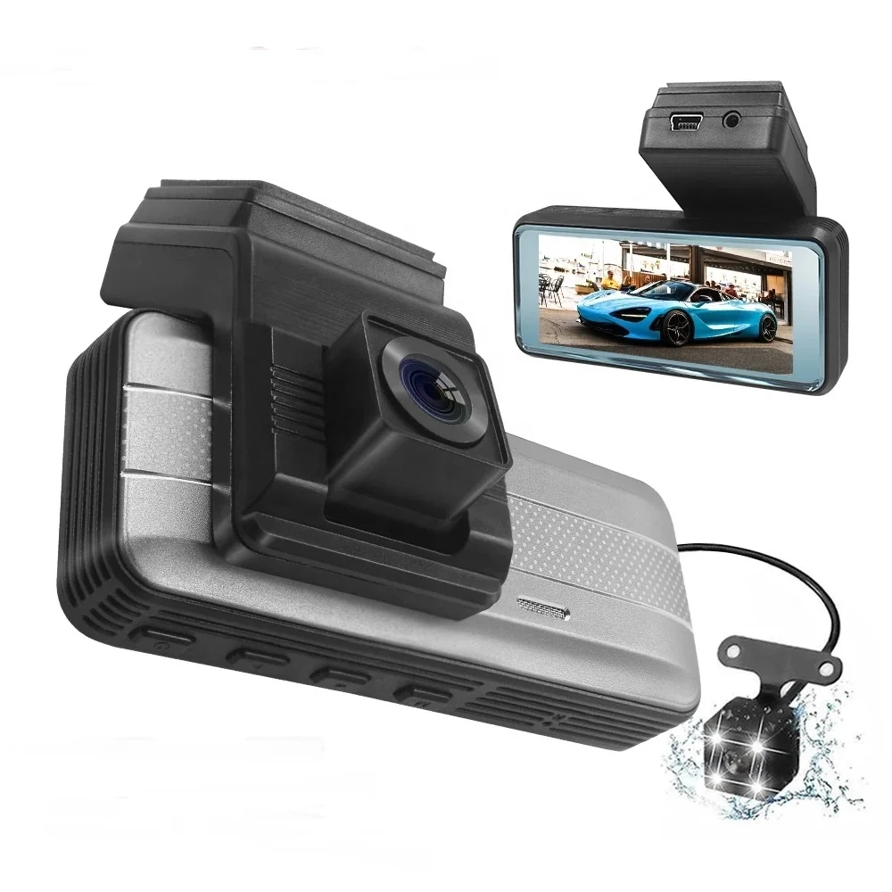  Yikoo автомобильный черный ящик 3 дюймовый экран camera1080p fhd с двумя объективами Автомобильный видеорегистратор видео чипсетом X316
