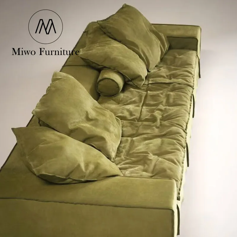 Italian furniture Design 3 4 Seater Down Fabric Chesterfield modern Stysle Hotel apartment  Living Room indoor decor Sofa set