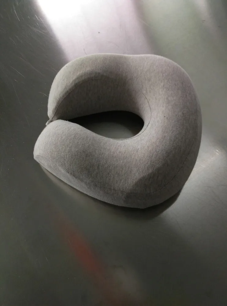 Personalized travel neck pillow with logo pocket and button