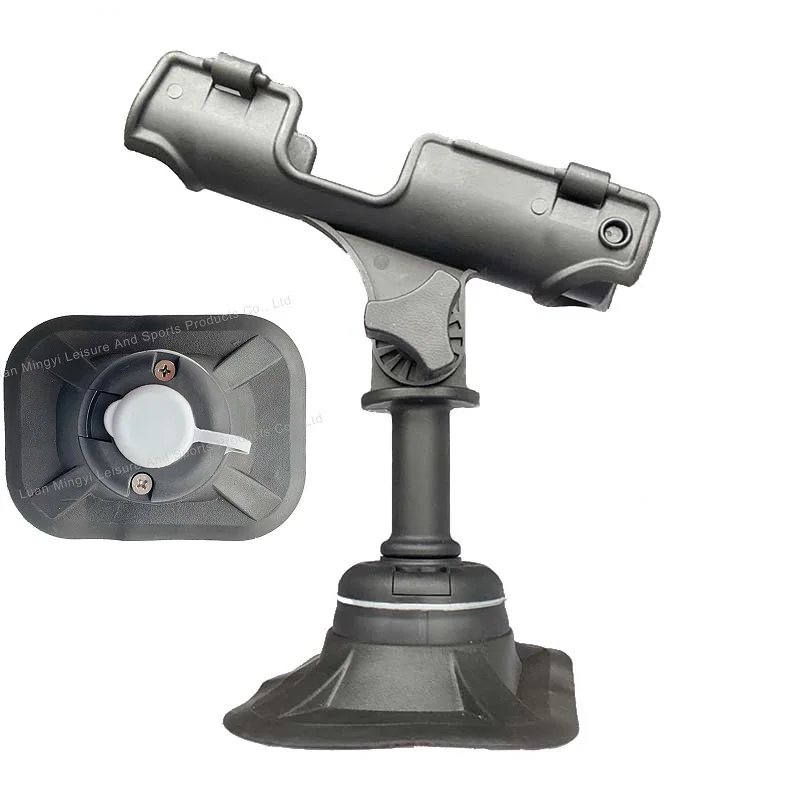 Solarmarine Kayak Fishing Rod Holder for Boats with Large Clamp Opening 360 Degree Adjustable Pole Racks Folding Bracket