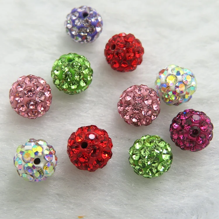 High quality colorful Loose Disco Resin Ball Diy Beads For Jewelry Making