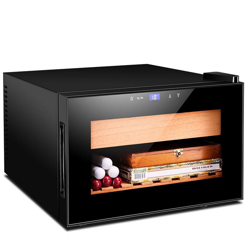 150pcs Spanish Cedar Sleeve Humidor Box Black or Wood Grain Color Compressor Cigar Cooler Cabinet