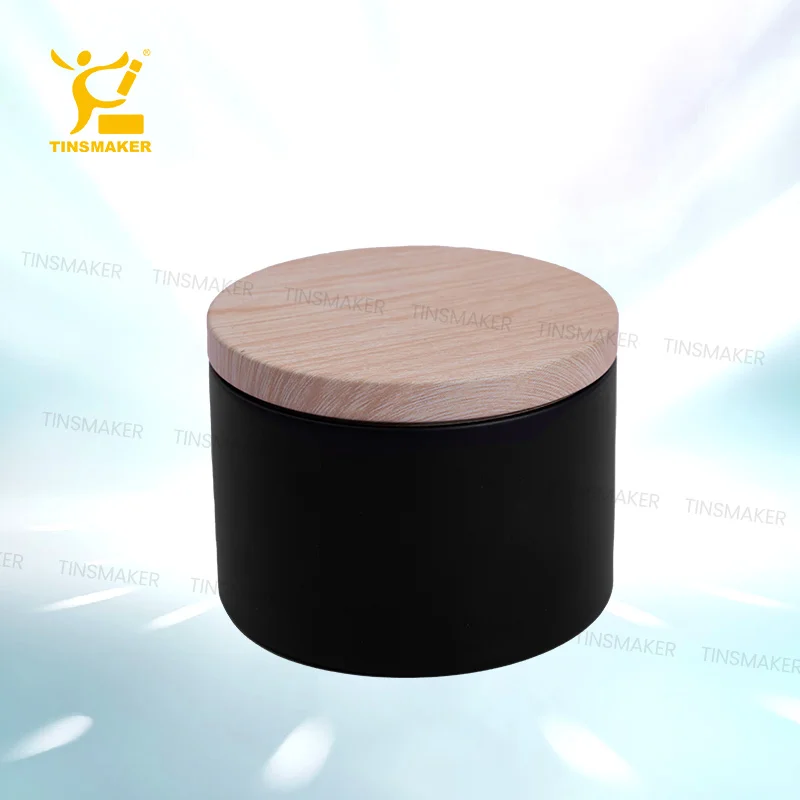 2 oz 4 oz 6 oz 8 oz Candle Tin Matte Black with Lid Candle Tin Homemade Candle Tin Box