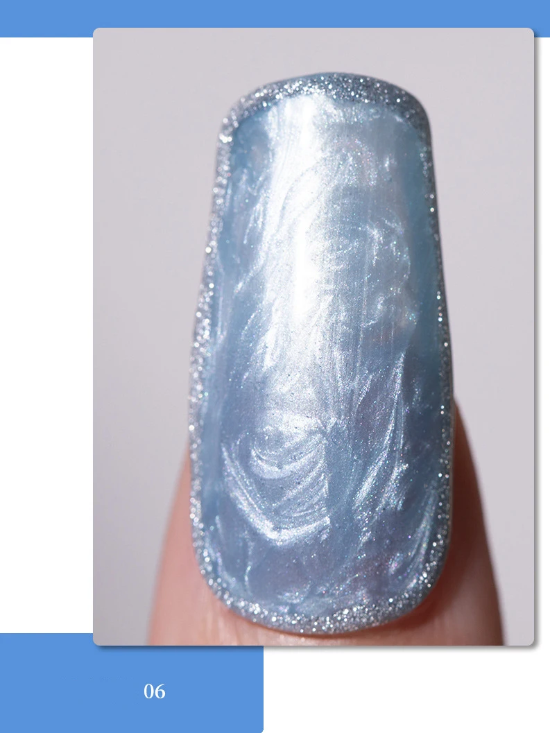 New Winter Pearl Shell Thread Nail Polish Shiny Diamond Gel Glitter Glue Painting Nail Art Design Primer gel