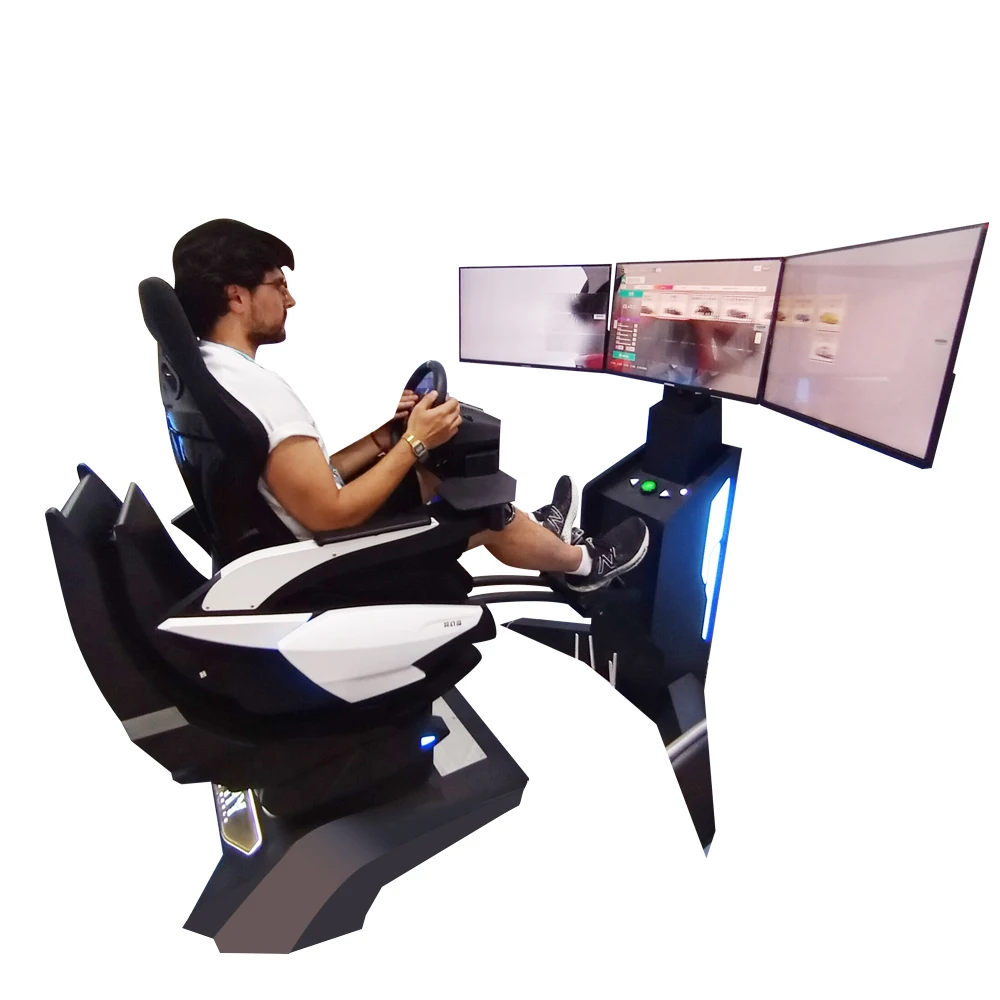 YHY полностью алюминиевый сплав рулевое колесо 32-дюймовый экран 3 Dof Motion 4D гоночный автомобиль VR набор для развлечений AR/VR