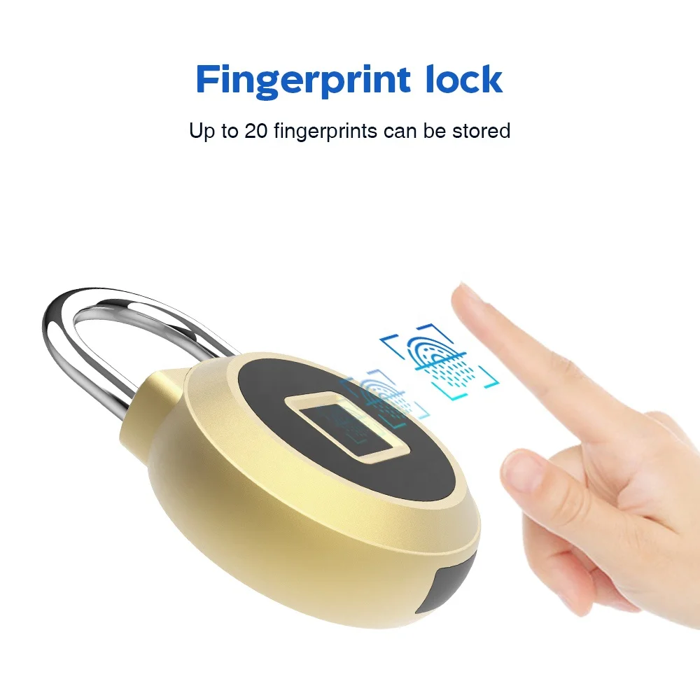 Smart waterproof finger print padlock P5 Elink Smart