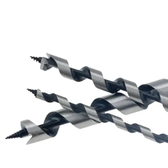 Wood Auger Drill Bit Set  Hex Shank Screw Tip Carbon Steel Long Impact For Woodworking Drilling
