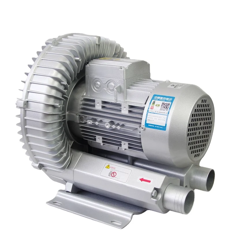 380V high pressure ring fan vacuum air pump high pressure air blower 3.8kw industrial material suction fuel