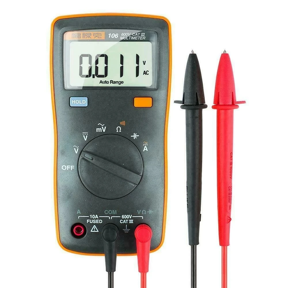 New  101/101kit/106/107 Handheld Digital Auto Range Digital Multimeter AC/DC Easily Carried mini DMM meter