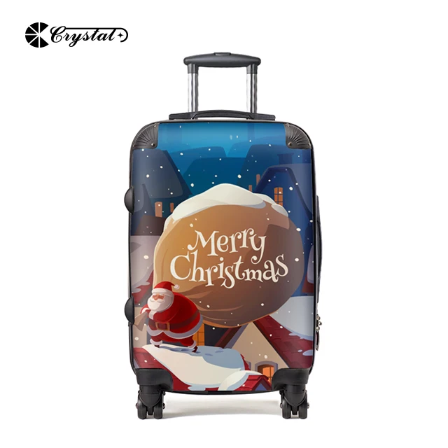 Customized Design Trolley Luggage Travel Bags Patterned Hard Shell Spinner PC Luggage