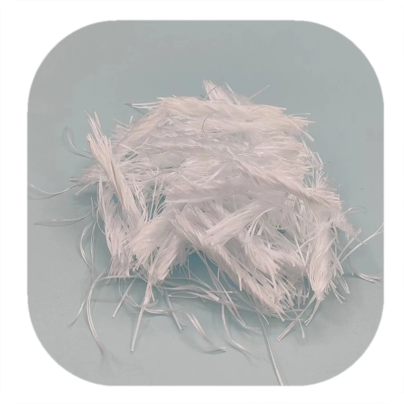 Wholesale 56MM white  pp fiber twisted polypropylene fiber for concrete
