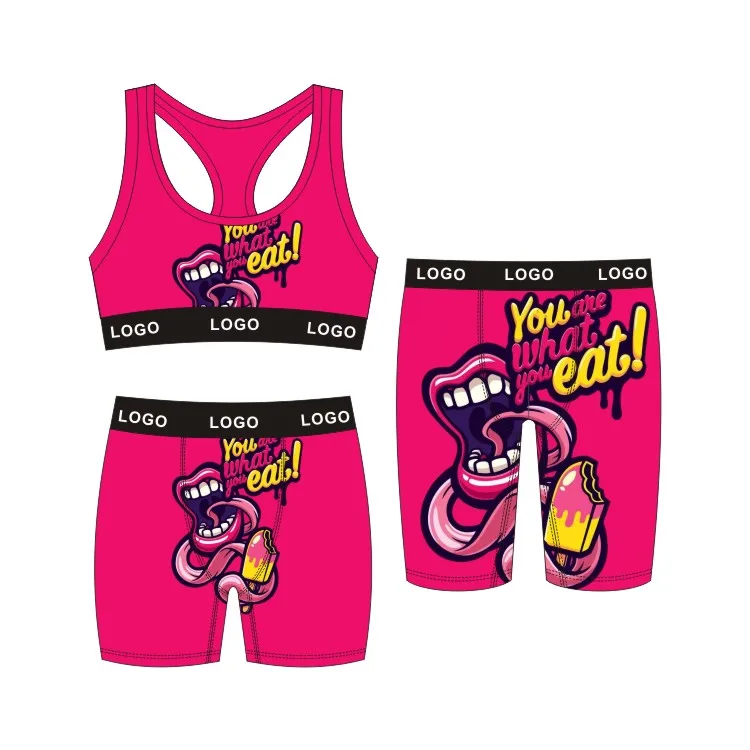 Wholesale Custom Logo Boxer Brief Underwear Polyester Knit Seamless Briefs Women Mens Boxer Briefs Boxers