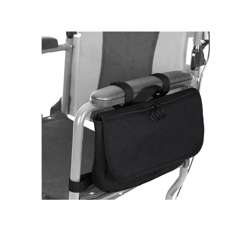 Wheelchair Carry Bag Arm Rest Pouch for Rollator, Walkers Side Storage Organizer for Elderly