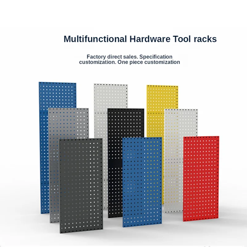 Board Organizer Wall Hanging Sleek Metal Pegboard Design Professional Wall-Mounted Storage Panel