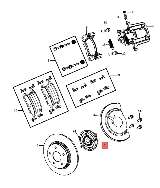 68184744AA Rear Left Or Right Wheel Hub Bearing Assy for 2009-2019 Dodge Journey