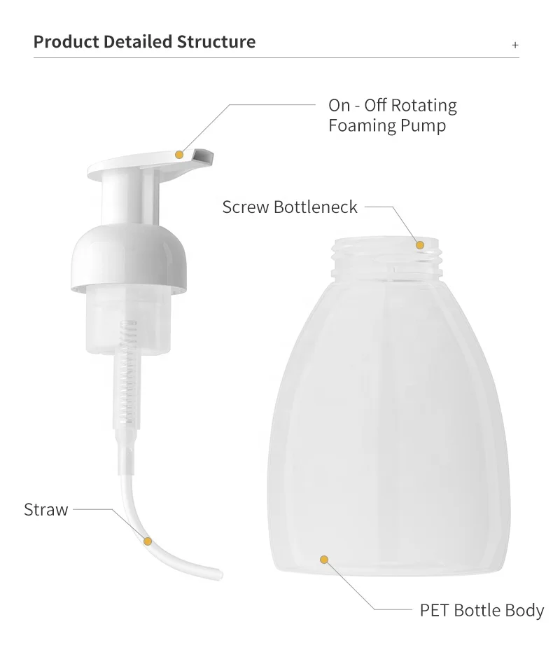 300ML Mini Travel Size Foaming Soap Pump Dispenser Face Wash Plastic Foamer Bottles