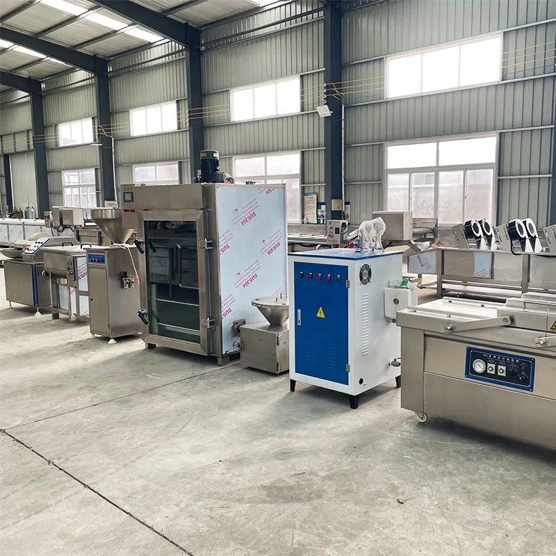 Complete Maquina Embutidora De Chorizo Automatico Smoked Russian Sausage Production Line Make Machine in China