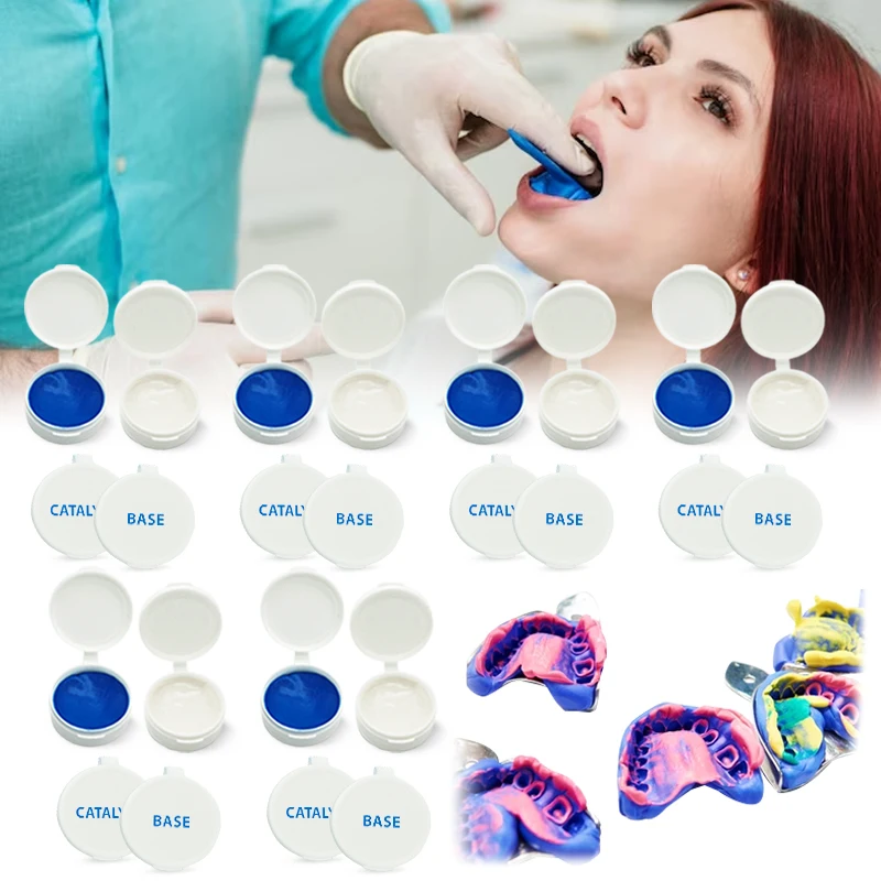 Dental Consumables Products Snap Veneer Teeth Mouth Molding Grills Putty Tray Addition Dental Silicon Impression Material